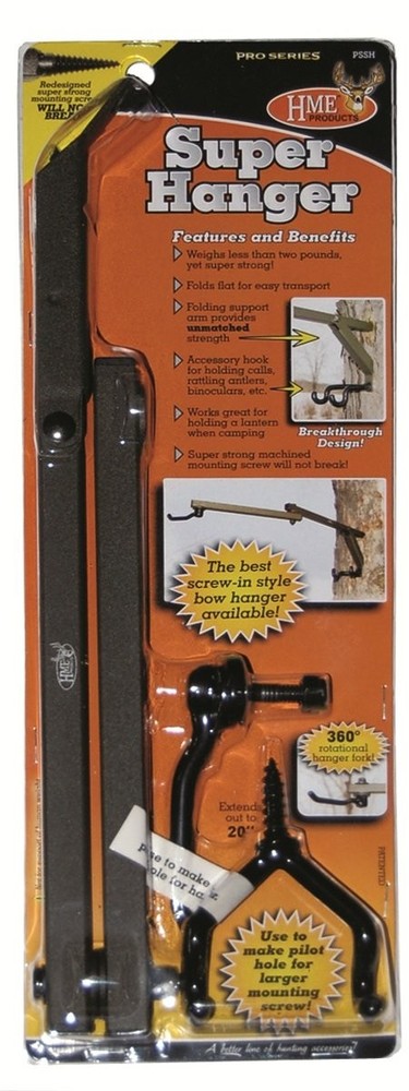 Secure Tree Stand Pro Series Bow Hanger with Dual-Prong Accessory Hooks