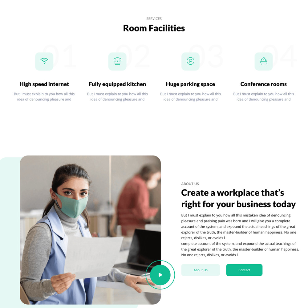 Working Space Website Design with Free VPS Web Hosting and Installation