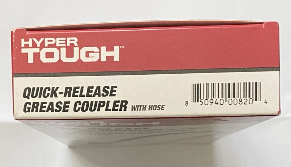 NEW HYPER TOUGH Quick Release Coupler With Hose Fits all SAE & Metric Zerk