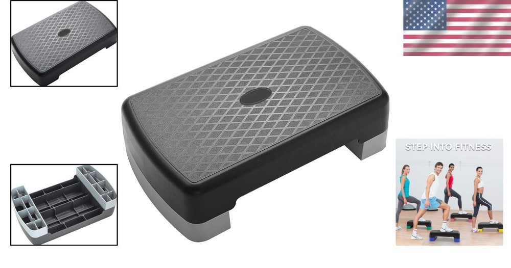 Compact Aerobic Step Platform with Adjustable Height – Perfect for Home Workouts