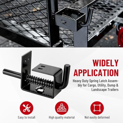 Trailer Gate Spring Latch Kit, 4-Pack Replacement for Carry-On Trailer Gate