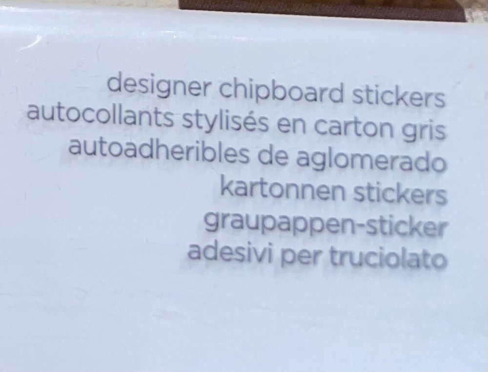 Basic Grey Designer Chipboard Christmas Alphas Real Thick Sticky Chip Sticker 4p