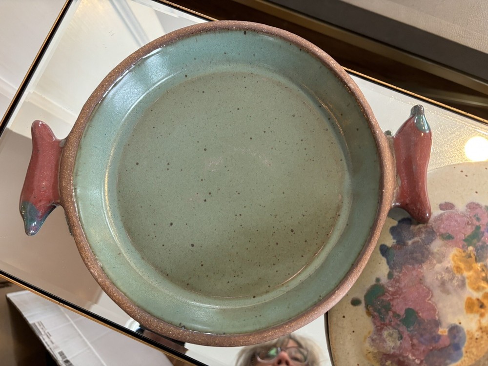 Fun Ceramic Tortilla Warming Dish With Pepper Handles