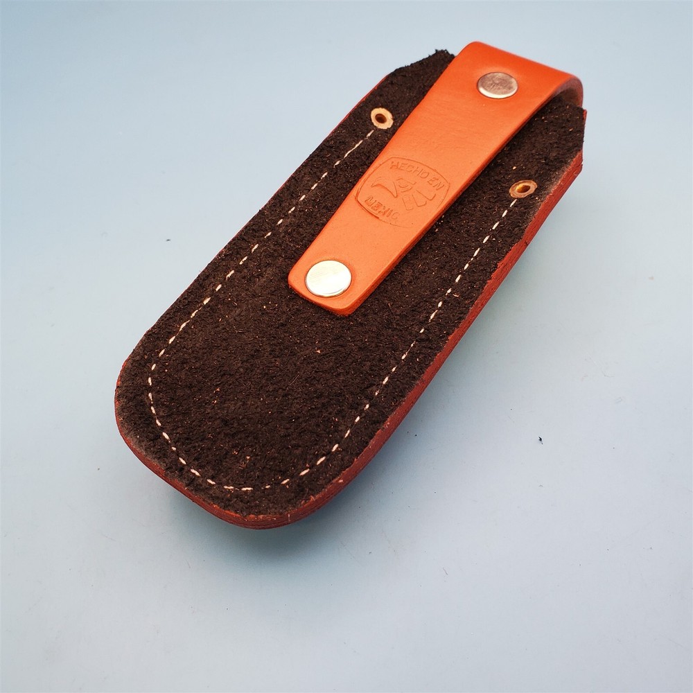 Multi-Tool Belt Sheath 4.5” Tools or Knives Laced Tan Leather Fits Supertool