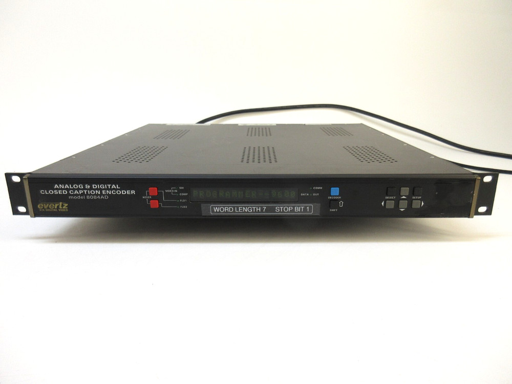 Evertz 8084AD -Analog and Digital Closed Caption Encoder SDI Video 4:2:2, serial