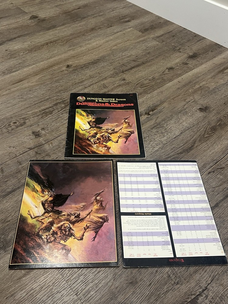 AD&D: Dungeon Master Screen & Master Index (TSR 9504) Complete