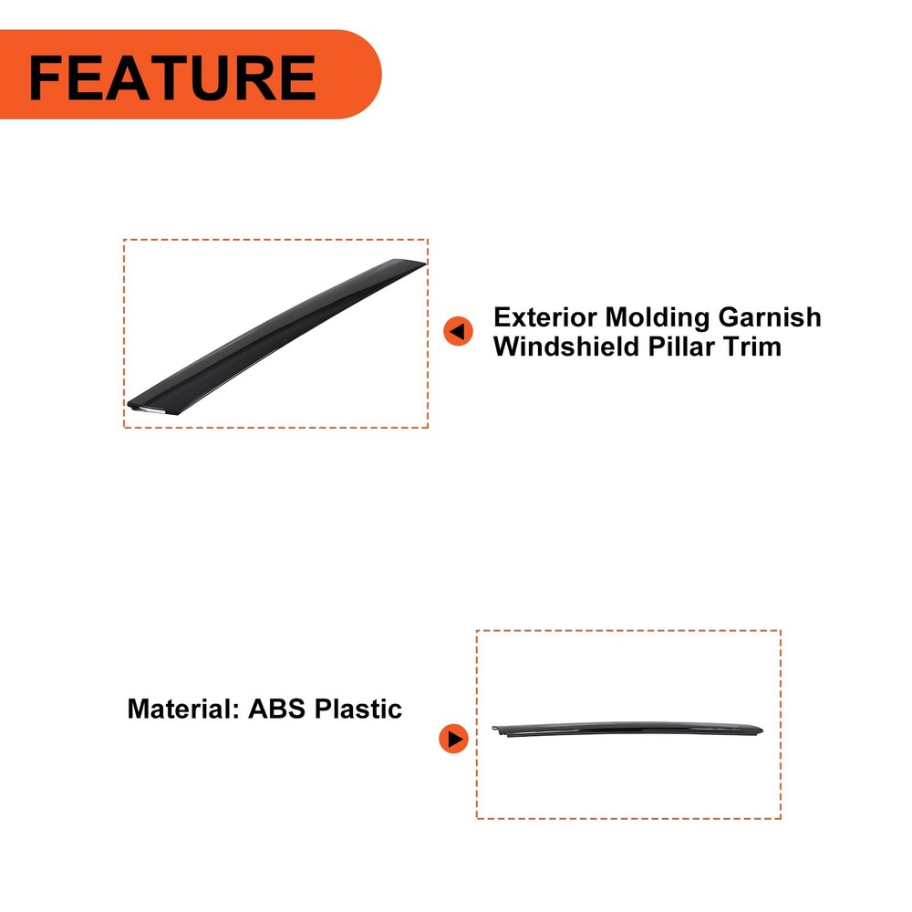 Windshield A-Pillar Trim Panel Compatible with 2010-2013 Kia Soul Replacement...