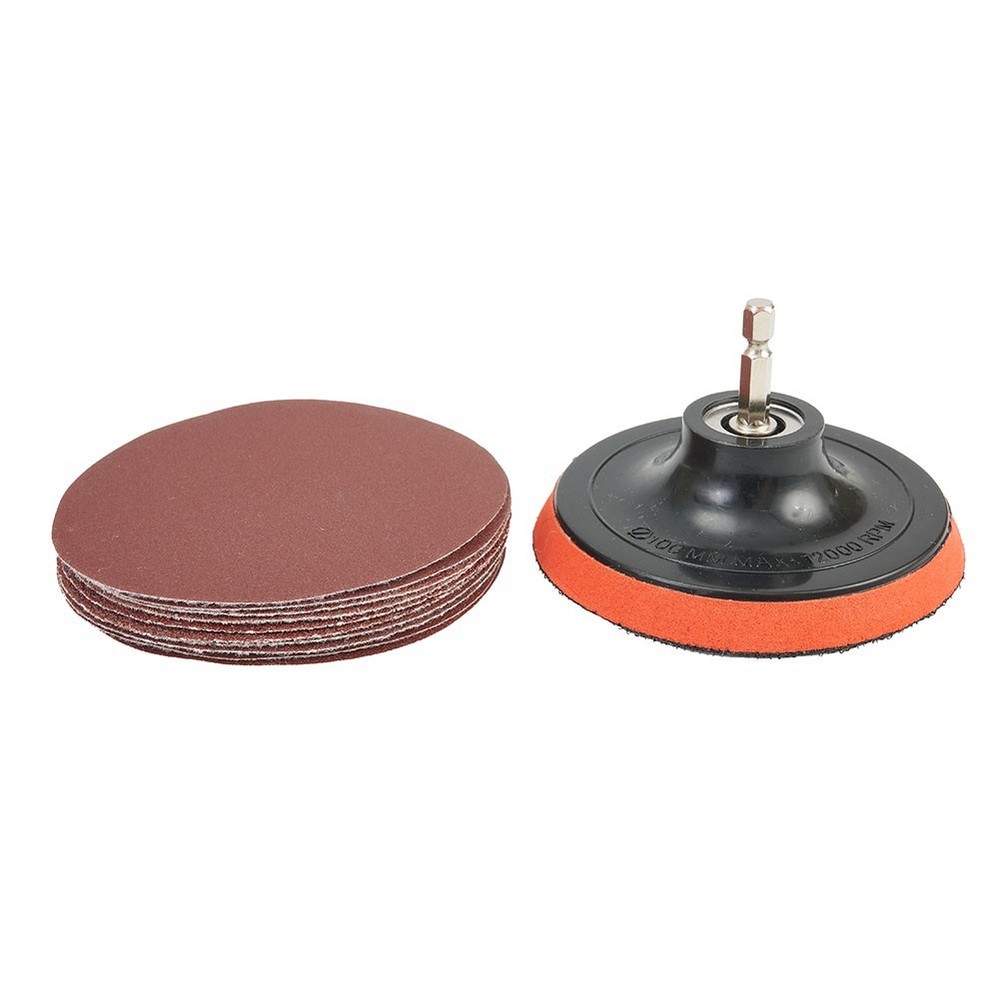 4inch Sanding Disc Aluminium Oxide Discs Hook&Loop M10 Set Polyurethane