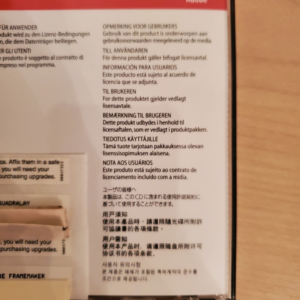 Adobe FrameMaker 7.0 for Windows & Serial Number