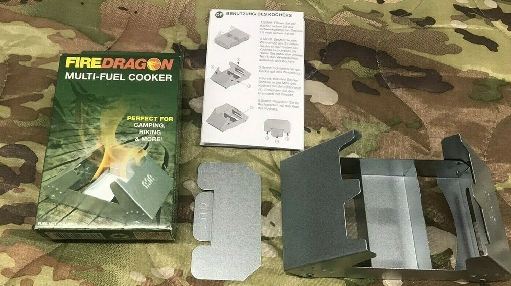 Multi Fuel Cooker W WindShield FireDragon UK Military Issue