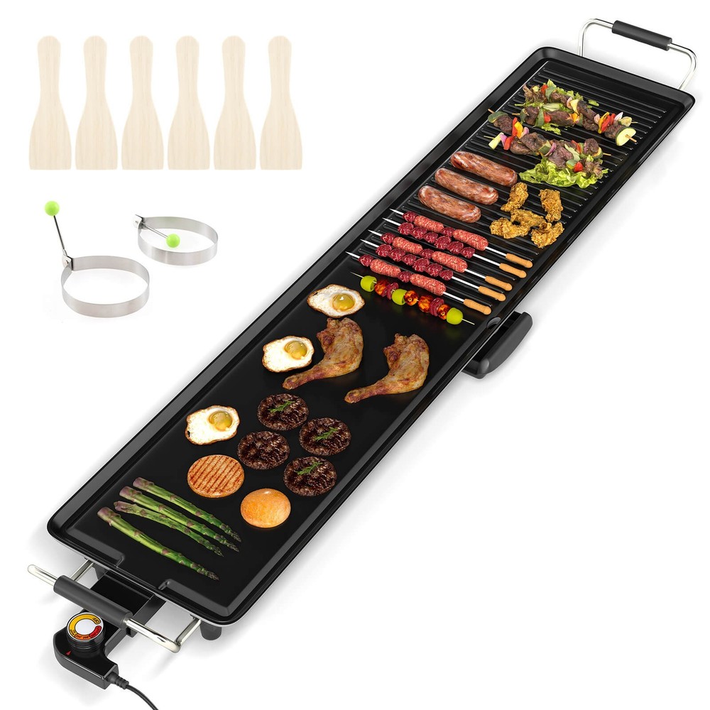 39.5" Extra Large Electric Griddle w/ 2 Cooking Surface Adjustable Temperatures