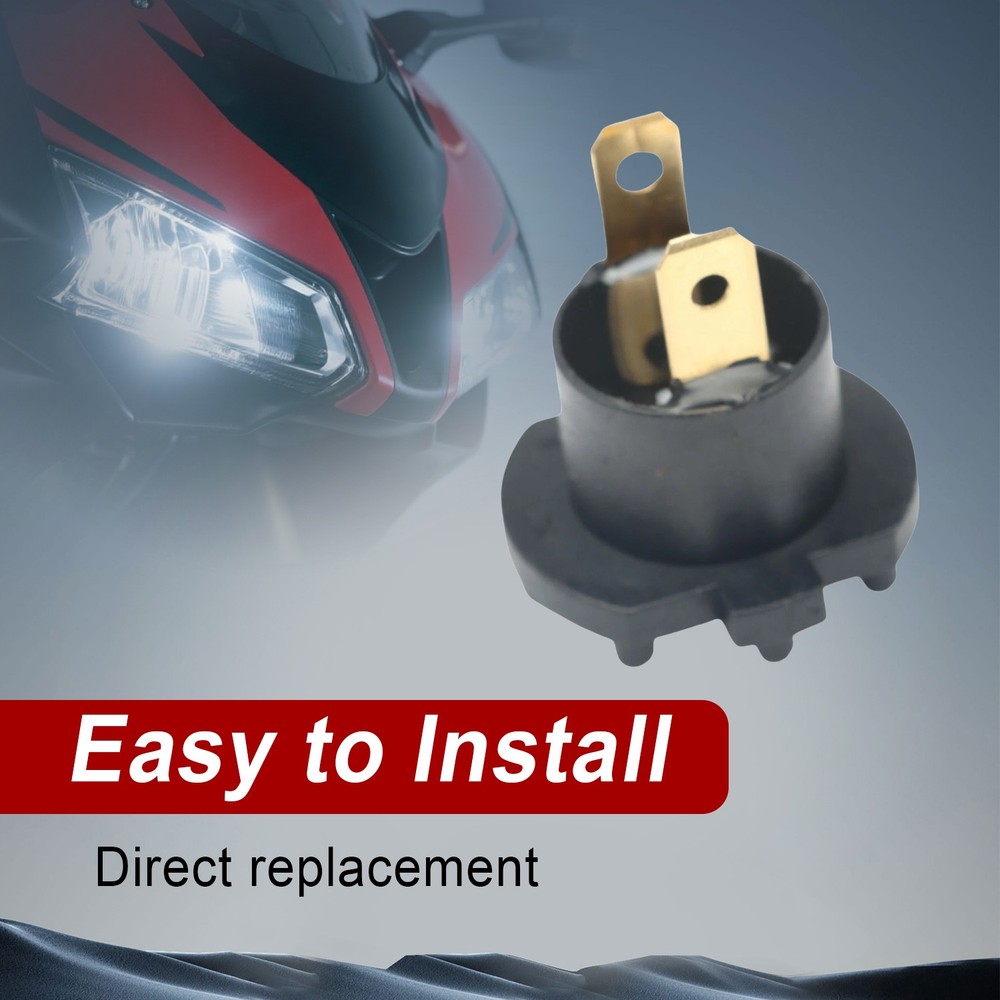 2x Front Headlight Connector Socket Headlight Socket Bulb Socket for Honda