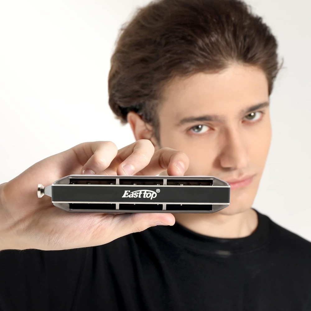 Rich Sound Forerunner Chromatic Harmonica in C Key - Ideal for Beginners & Pros