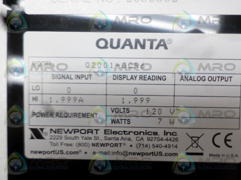 NSNPPORT Q2001-GCR6 PANEL METER UNMP