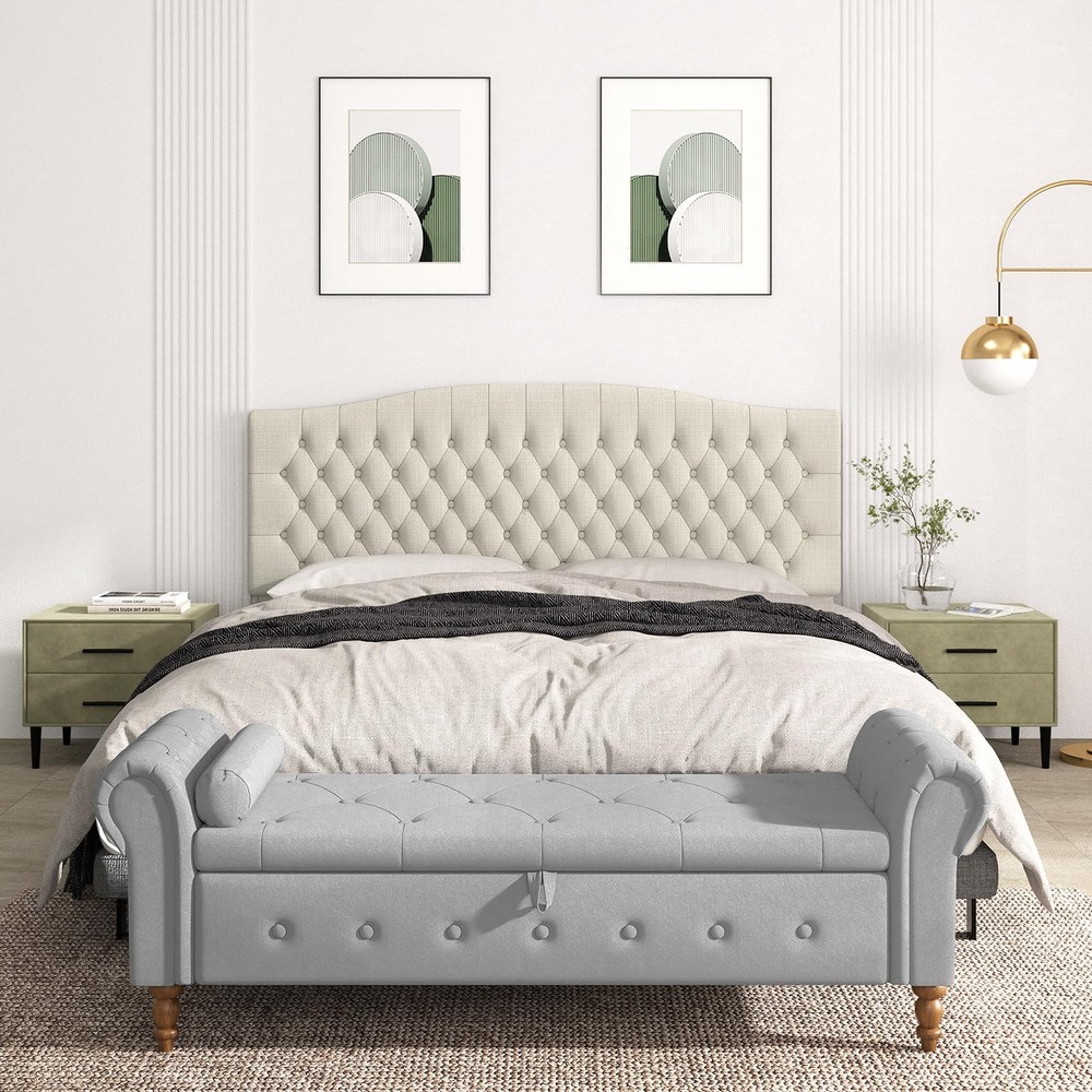 Befurtori King Headboard Only, Upholstered Headboard King Size for Adjustable...