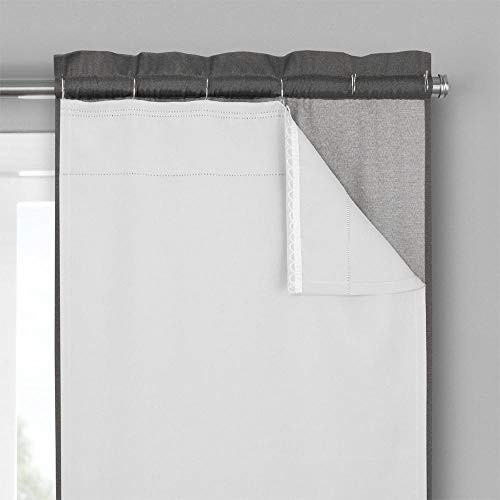Solid Minimalist Blackout Thermal Liner Window Curtains Drapery 2-Panel 27"x60"