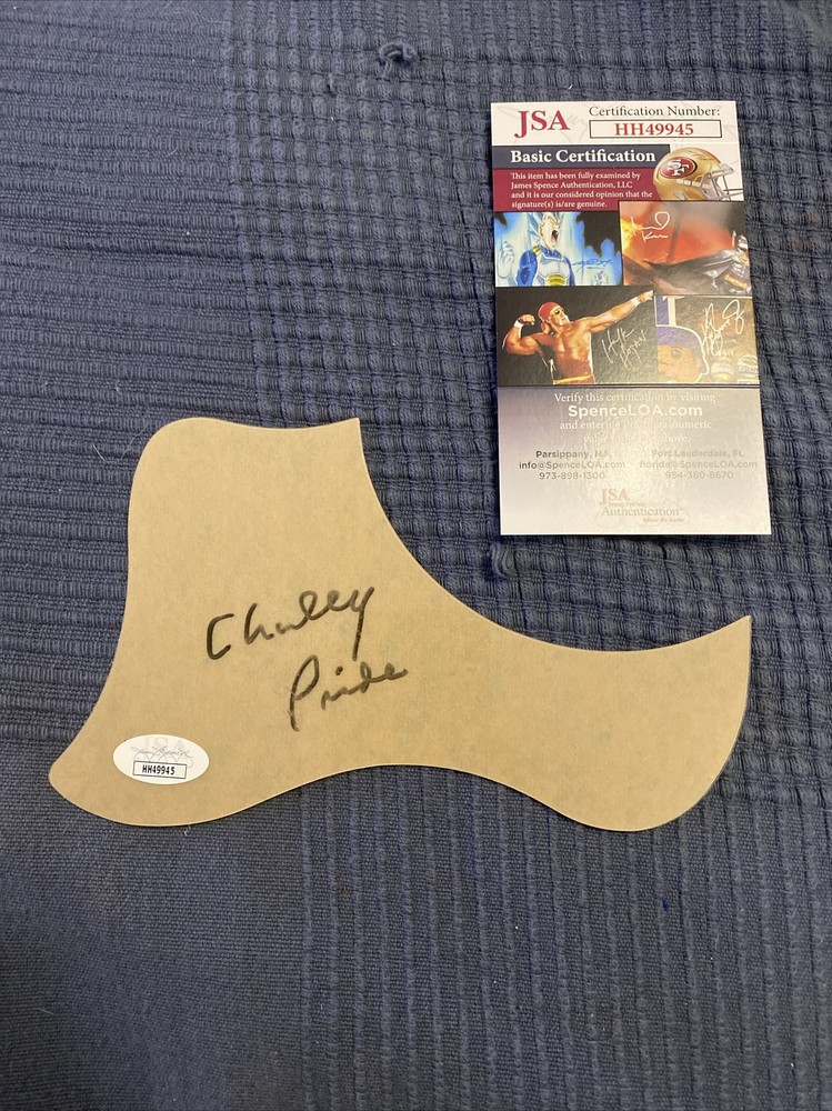 Charley Pride Signed Autographed Guitar Pick Guard JSA Authentic