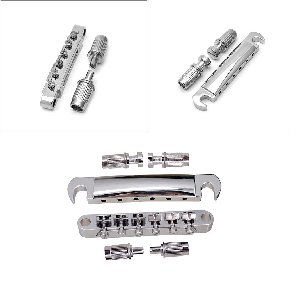 Adjustable Guitar Saddle Bridge Tailpiece Studs Post Tune-O-Matic for Les Paul