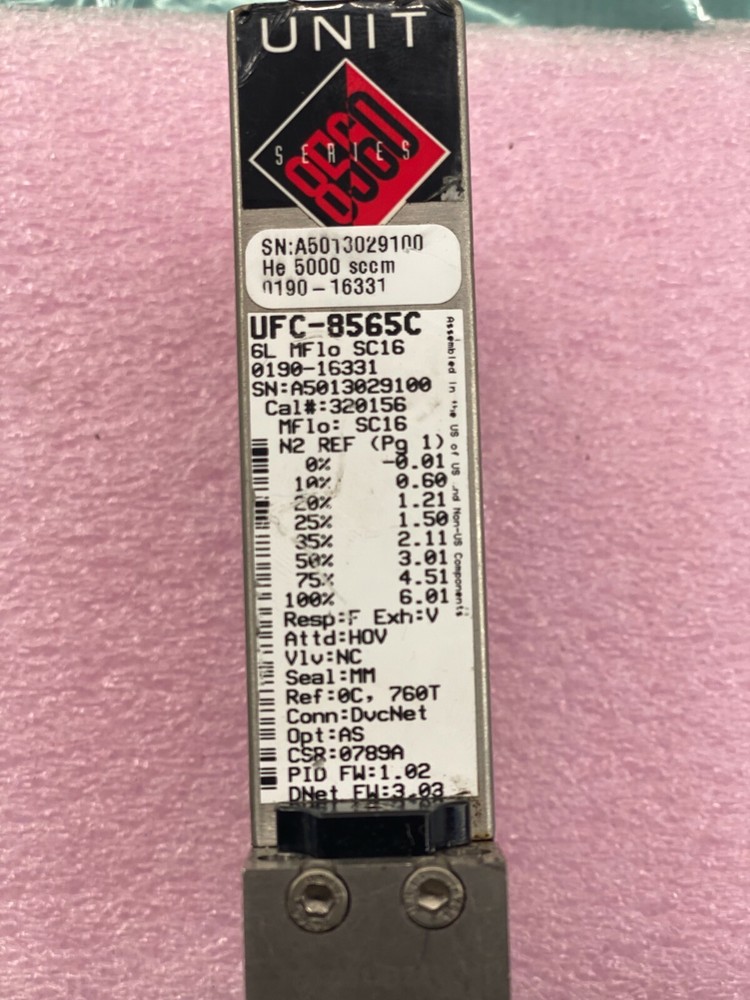 Celerity Unit UFC-8565C Mass Flow Controller He 5000 SCCM