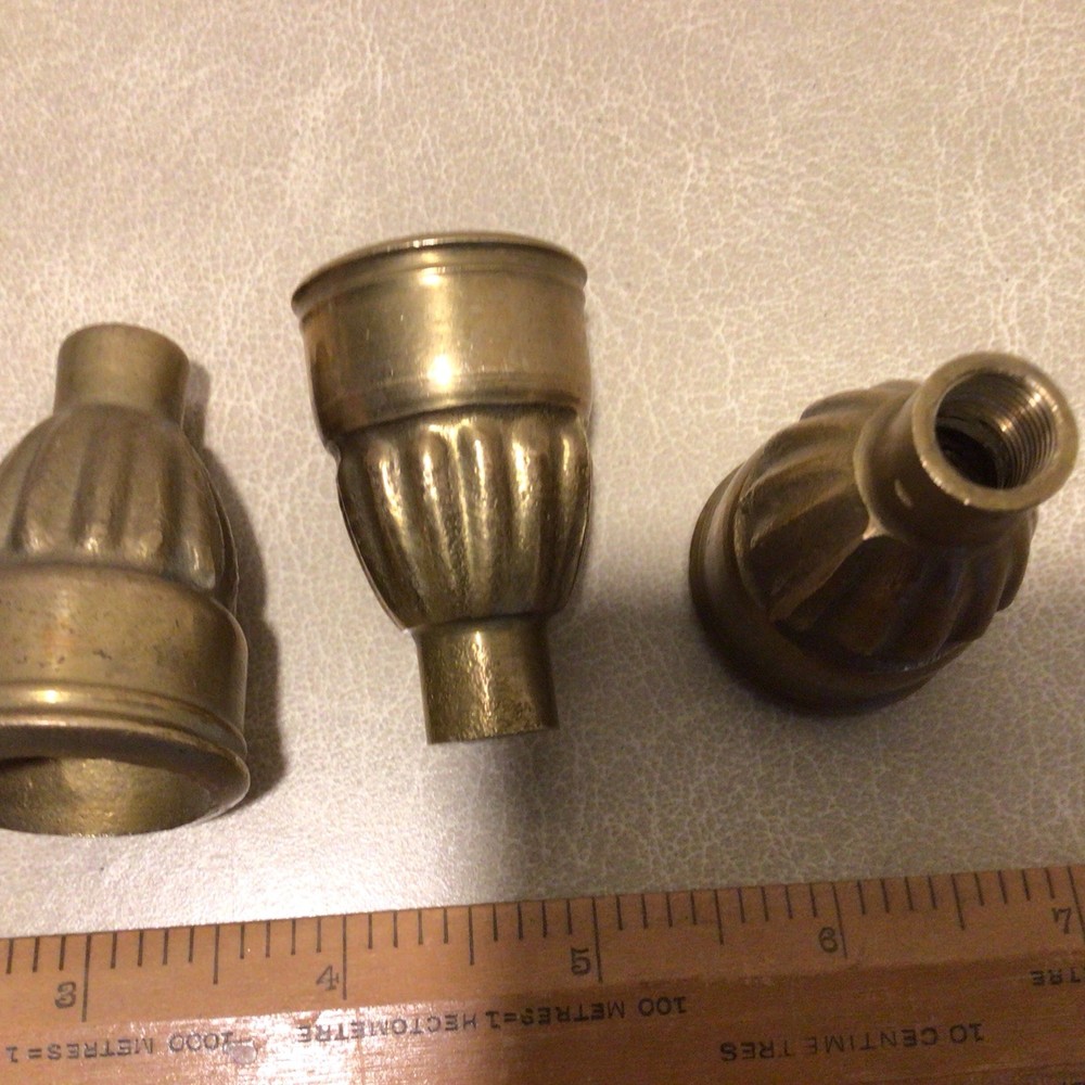 4 Cast Brass Chandelier /Candlestick Ends ￼
