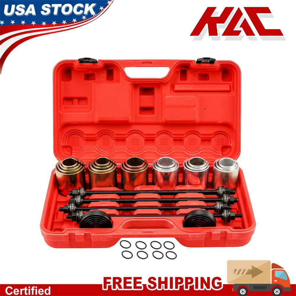 26pc Universal Press and Pull Sleeve Kit Bush Bearing Removal Insertion Tool