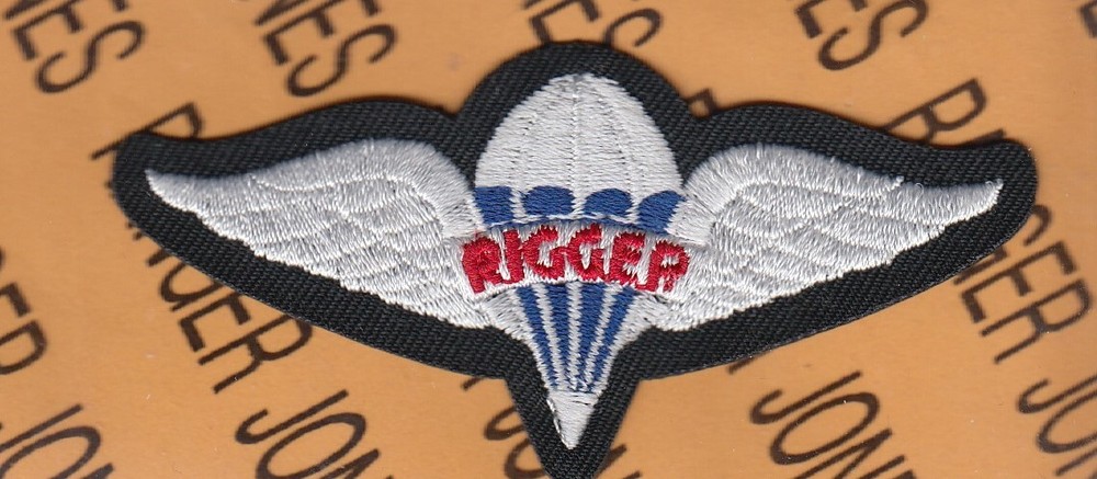 US Army Airborne Parachutist RIGGER wing 3" hat cloth patch c/e B
