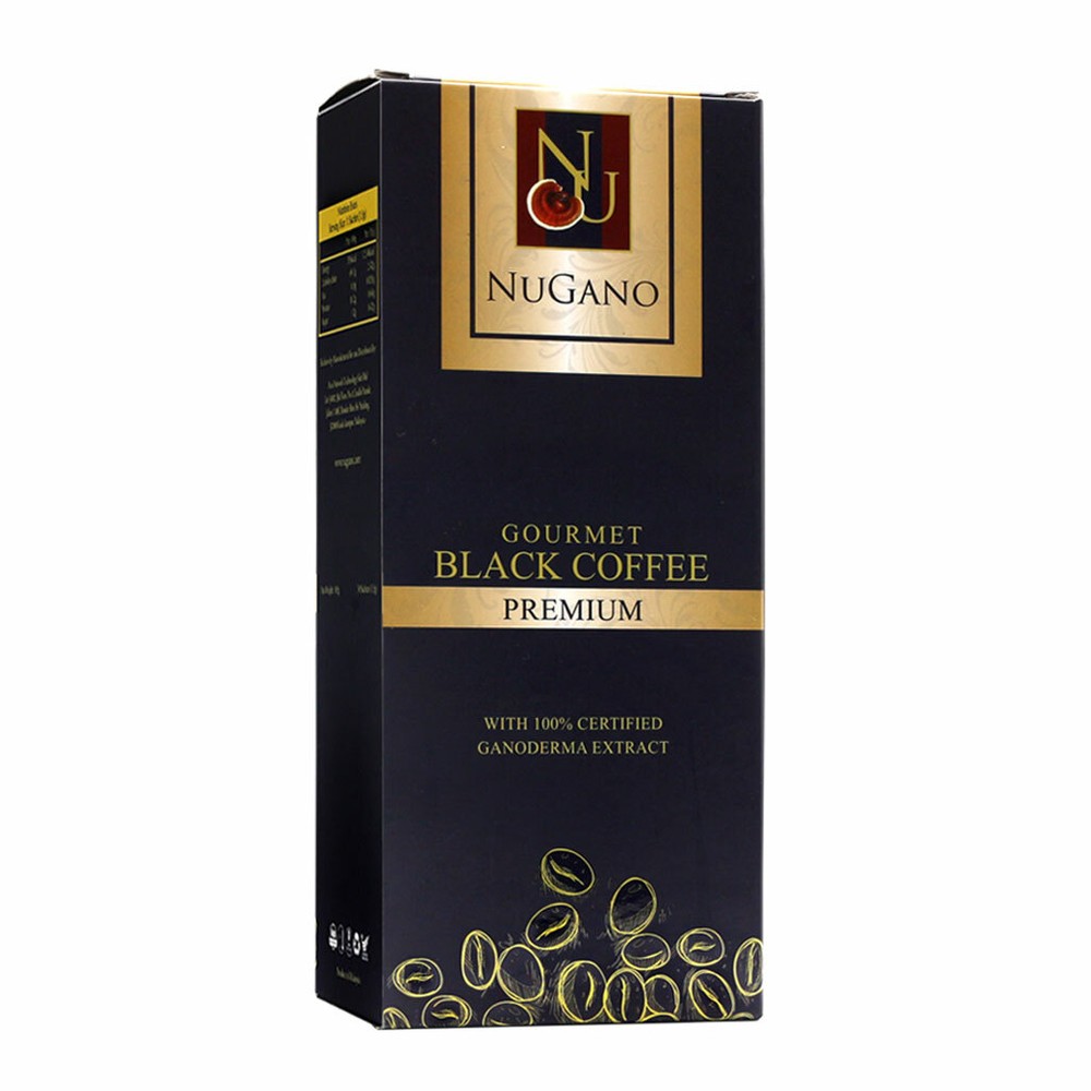 5x Nugano Premium Black Coffee with Ganoderma Extract, Sugar Free, Low Caffeine