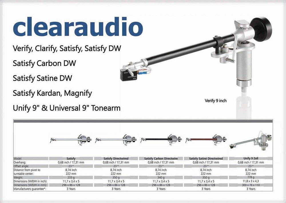 Clearaudio Verify/Clarify/Unify/Magnify/Satisfy Kardan/Universal 9" Protractor