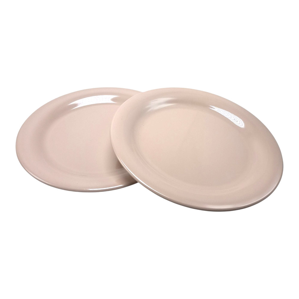 Tupperware 10 Piece Dessert Peach Melamine Dinnerware Setting for 2 Camping NOS