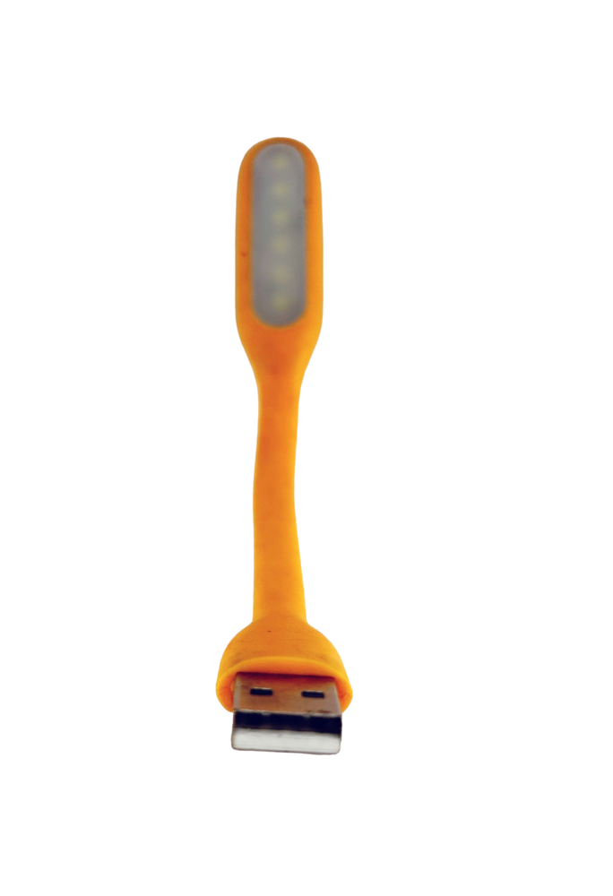 Mini USB LED Light Flexible Adjustable Angle Reading Lamp, Orange