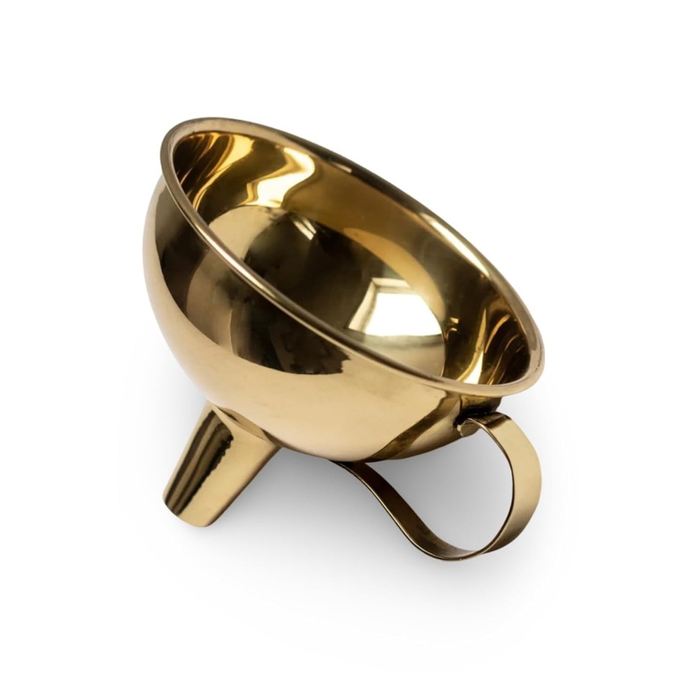 Solid Brass Funnel, 3.25" Diameter