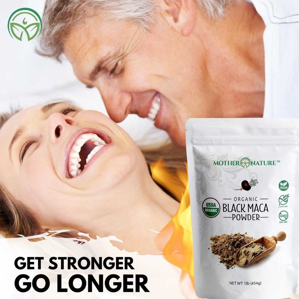 Black Maca Root - Organic Peruvian Maca for Men - Strength, Endurance & Perfo...