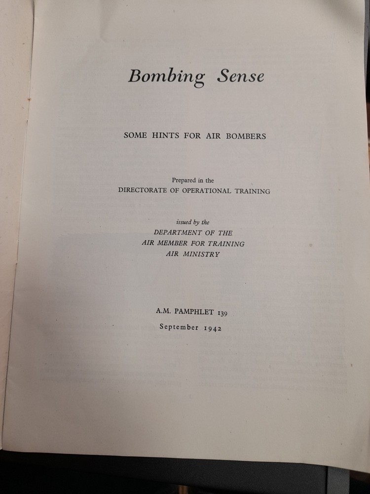 Bombing Sense- Pamphlet 139