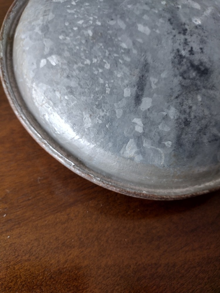 Vintage Boyco Canteen + Cap Galvanized Metal 7.5" Diameter