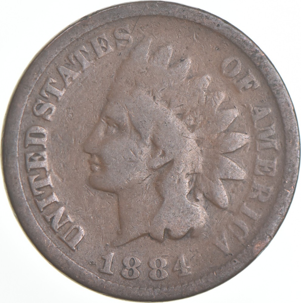 1884 Indian Head Cent AC