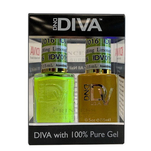DND DUO DIVA GEL & LACQUER #16 - Limoncello Bling