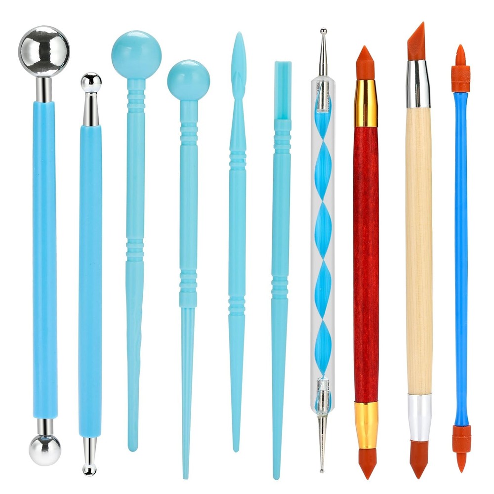 Polymer Clay Tools, Modeling Dotting Tools, Silicone Clay Sculpting Tool, Air...