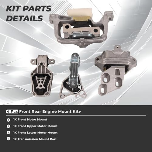 Front Engine Motor & Rear Trans Mount Set 2013-2016 Mer-cedes-Benz B250