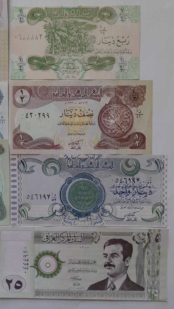 Banknotes Iraq - Collection 10 Different - Saddam Hussein UNC