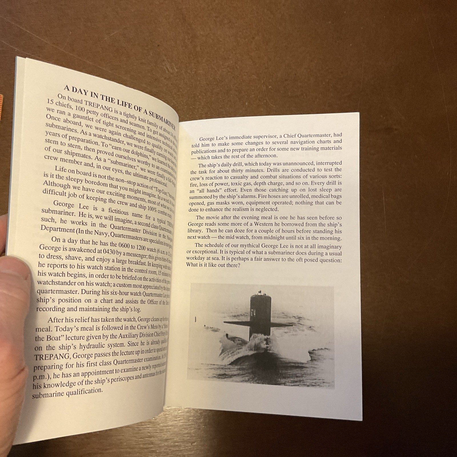 USS TREPANG SSN 674 UNDERWAY SUPPLEMENT VISITORS Handout Pamphlet Vintage