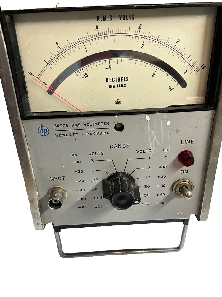 Hewlett-Packard 3400A RMS VOLTMETER, Analog, 10MHz