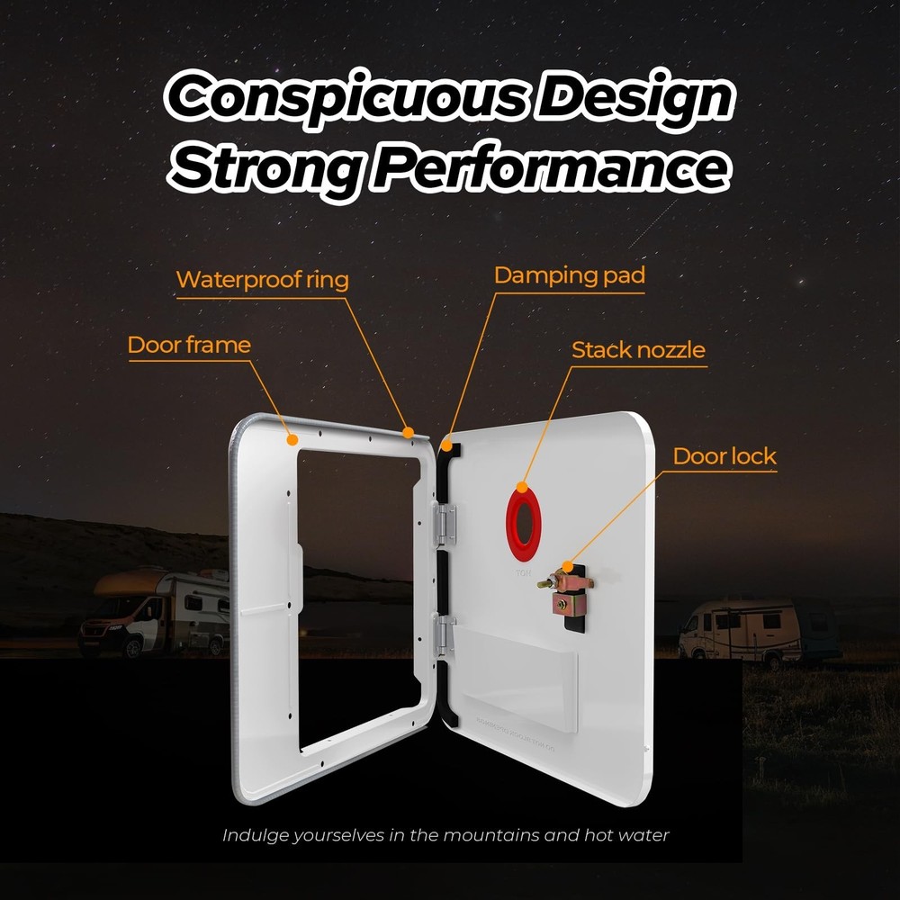 KINGRVER 15 x 18 Inches White Door kit - This Only for KINGRVER RV Tankless W...