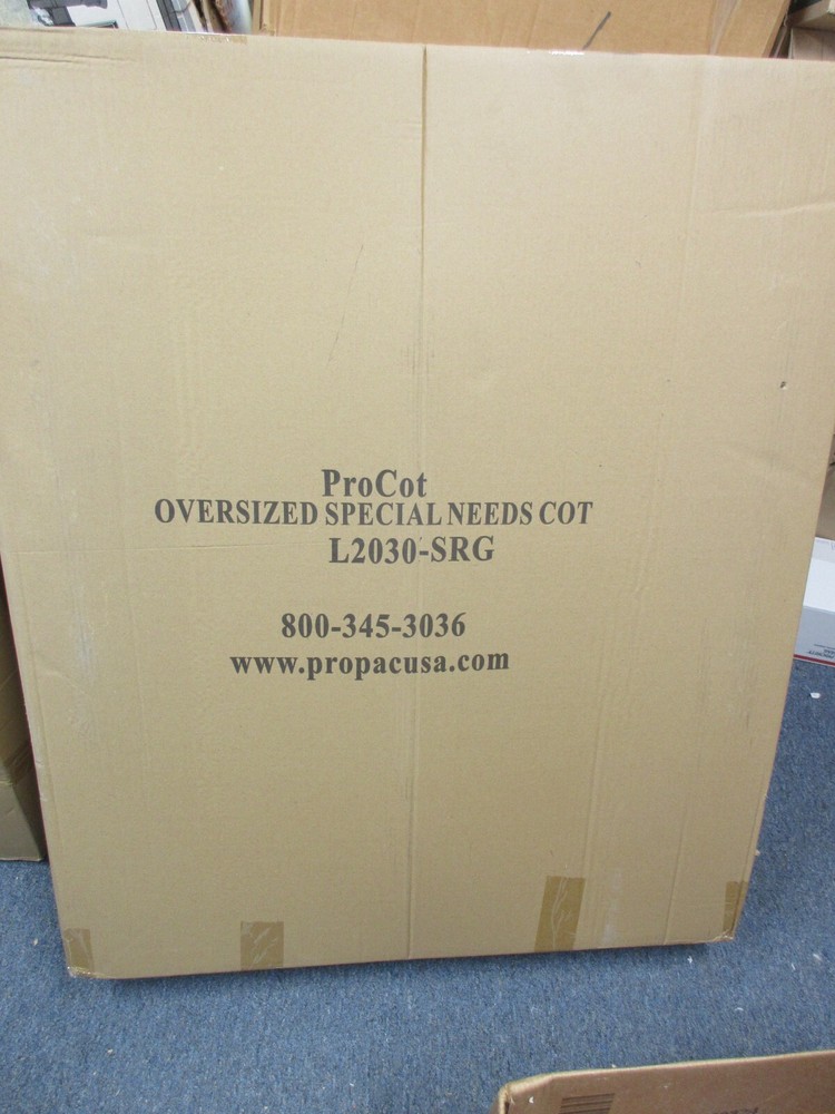 Propac L2030-SRG First Aid Wide Bed Oversized Special Needs Cot with Metal Frame