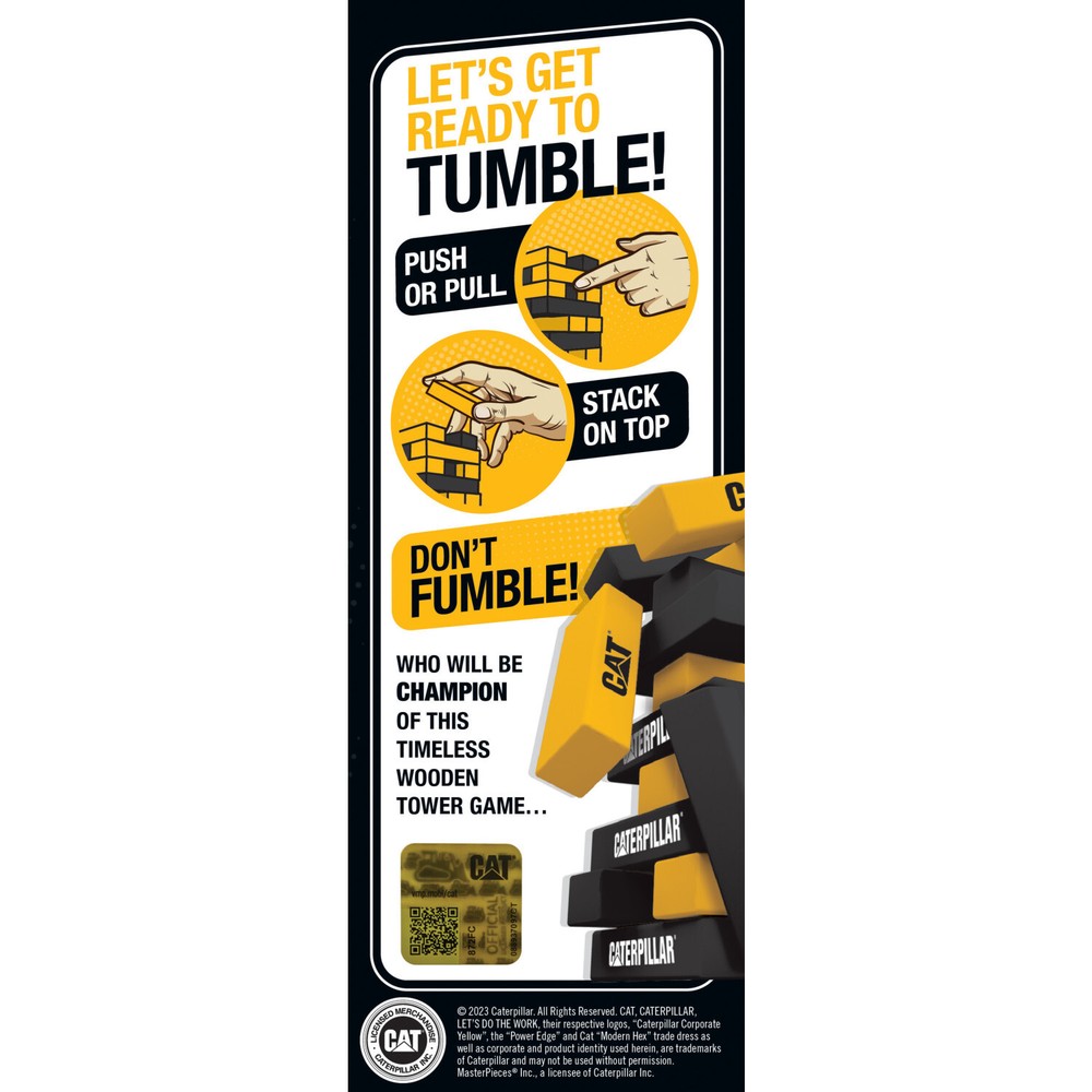 MasterPieces - CAT - Officially Licensed Caterpillar Tumble Tower Game