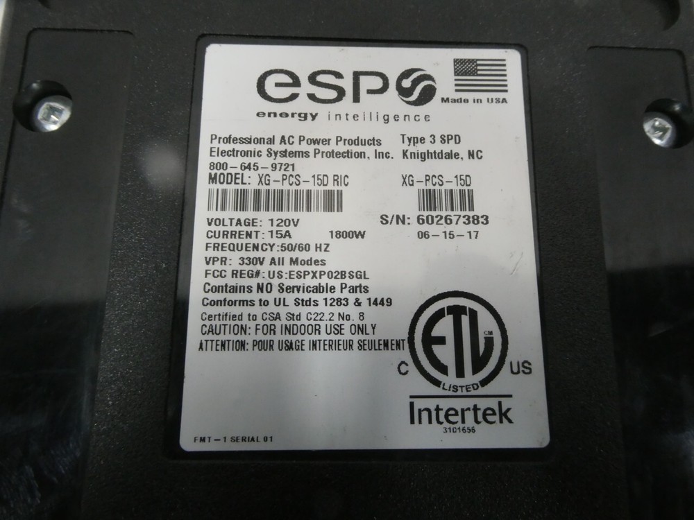 Esp XG-PCS-15D RIC Surge Protector