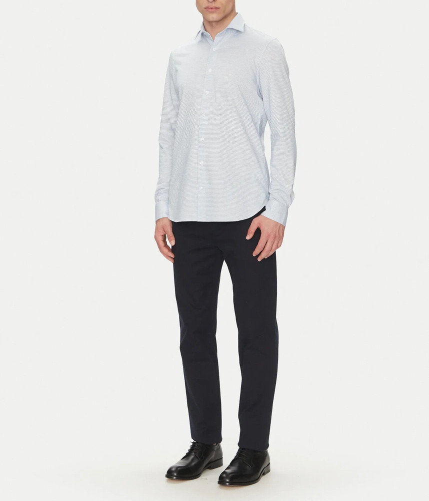 Slim Micro Pattern Shirt MICHAEL KORS Men MK0DS01555 400 Blue