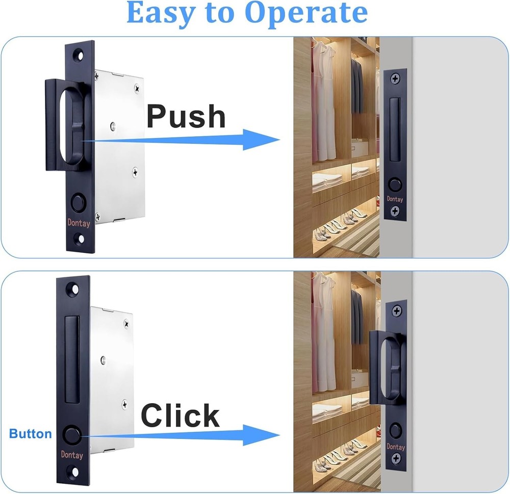 Dontay 1 Pocket Door Edge Pull Push Automatic Bounce Switch Hidden Pop-up