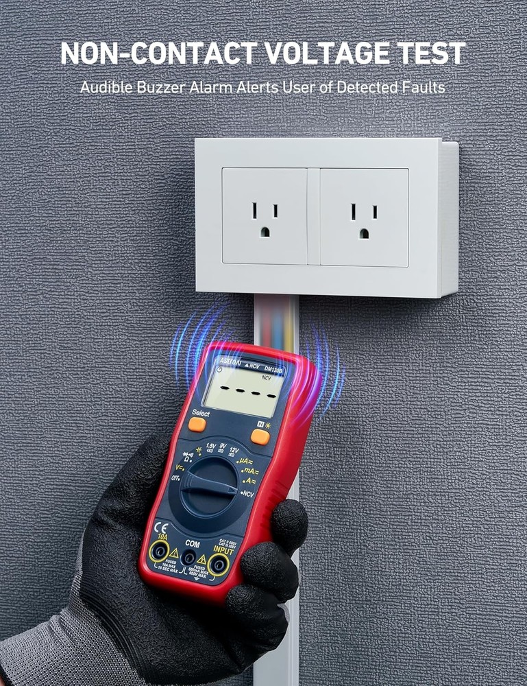 DMM with Large LCD, Data Hold, NCV Function, Kickstand