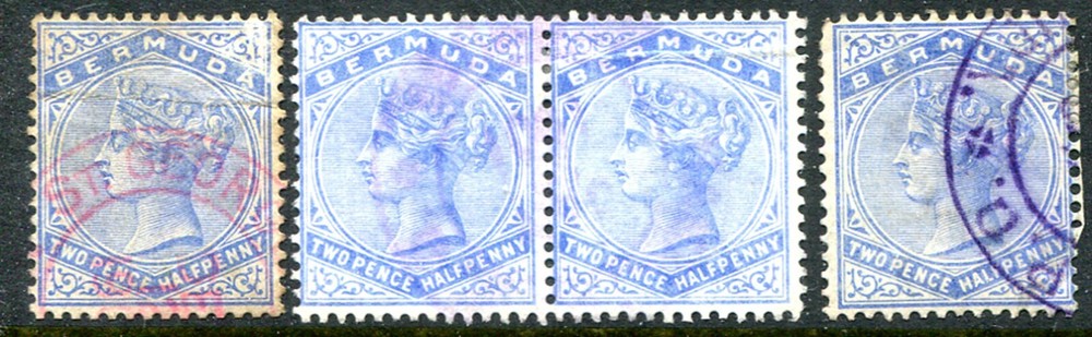 BERMUDA: (16330) mauve ST. GEORGES etc postmark/cancels