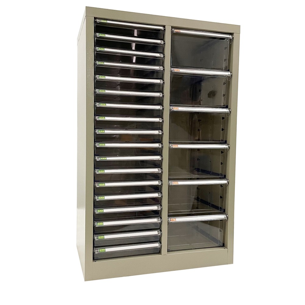 24 Drawer Filing Cabinet Office Document Paper Storage File Container